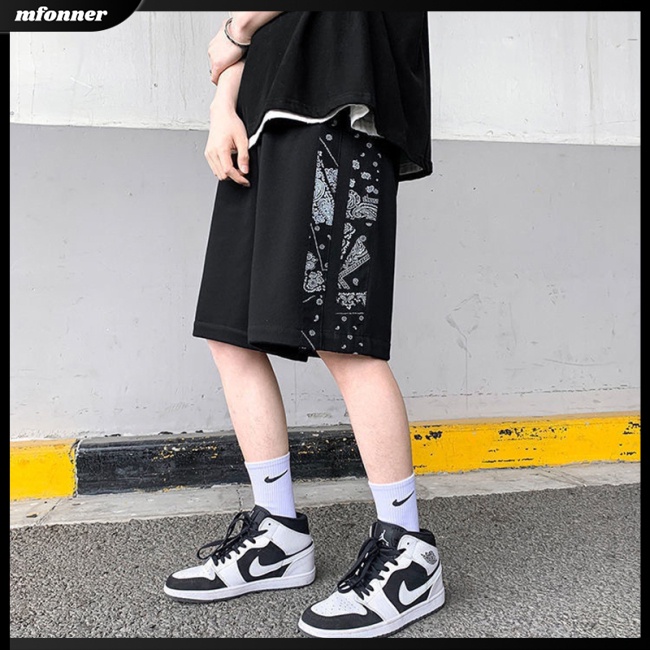 Quần Short Thể Thao Ống Rộng In Họa Tiết Thời Trang Mùa Hè Dành Cho Nam