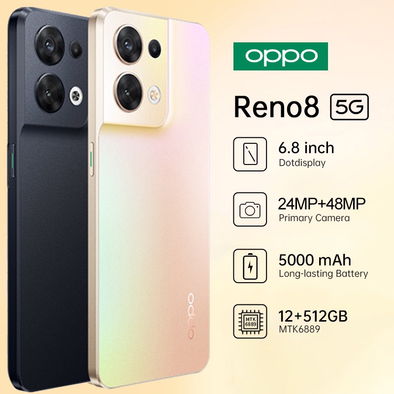 [Siêu Sale] Điện thoại Reno8 pro mới nguyên bản 12+512GB bán điện thoại chơi game  Android thẻ kép 5G COD