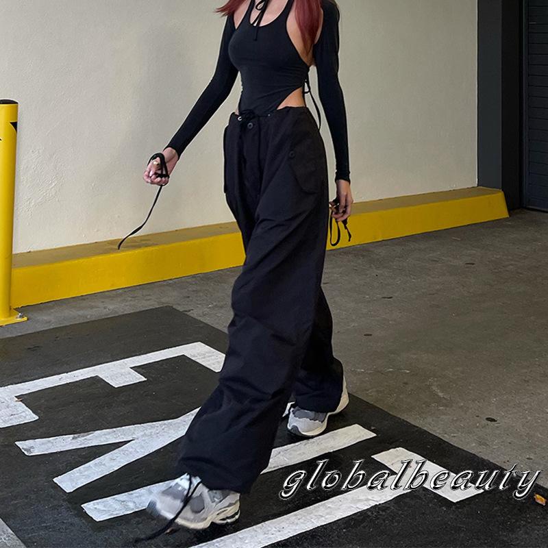 Quần Dài Lưng Thun Dây Rút Màu Sắc Đơn Giản Thời Trang Mùa Hè Cho Nữ