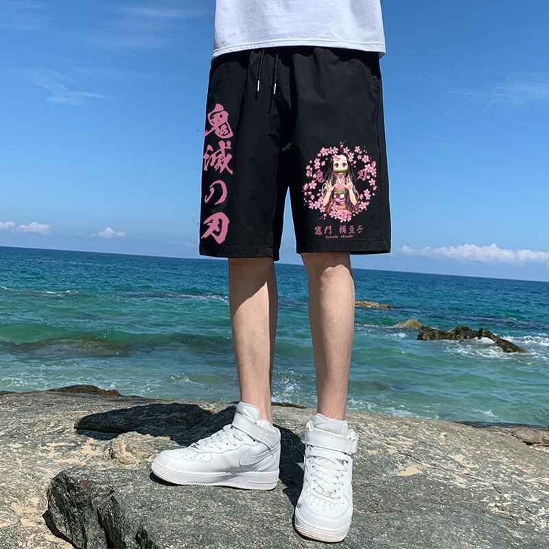 Quần Short Nam Anime Demon Slayer Kamado Nezuko Graphics