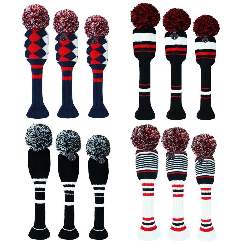 Vỏ Bọc Đầu Gậy Đánh Golf 3 Số 135 Bằng Len Dệt Kim Nhỏ Gọn Bảo Vệ An Toàn Cho Nam Và Nữ