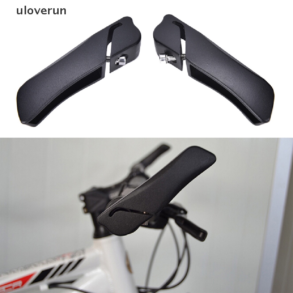 Set 2 Tay Nắm Xe Đạp Leo Núi Bằng Hợp Kim Nhôm Màu Đen