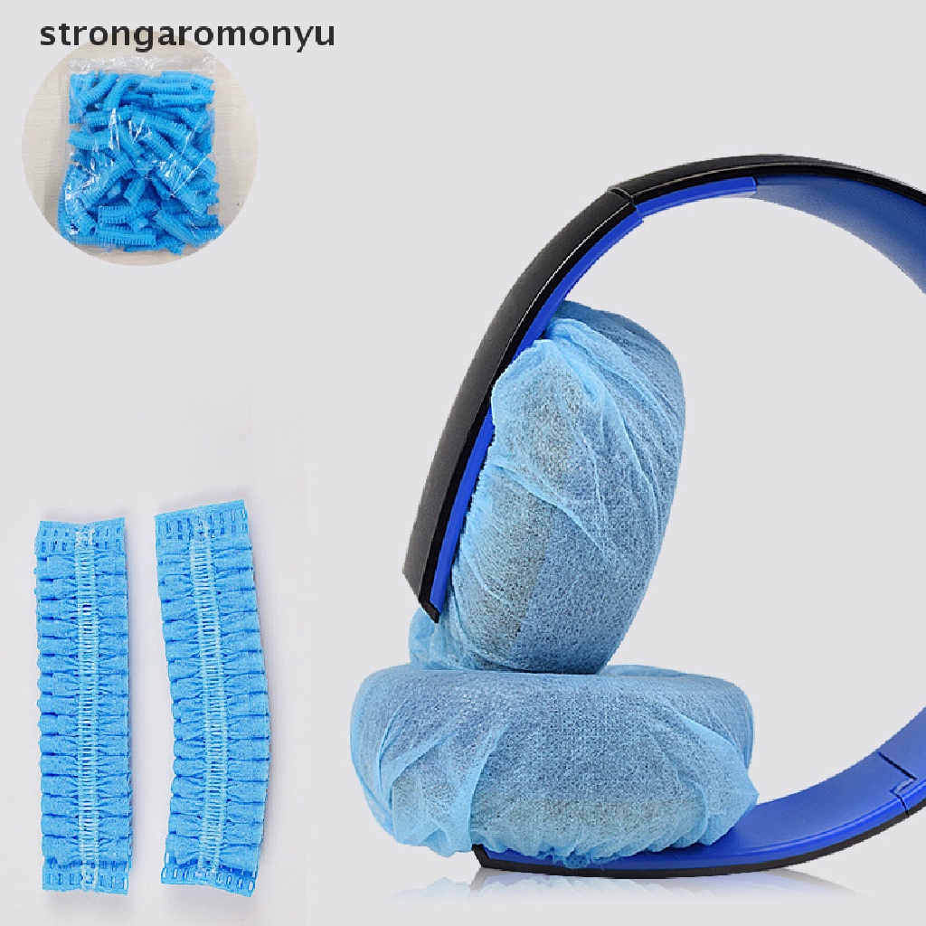 Bộ 20 Vỏ Bọc Tai Nghe Vệ Sinh Bằng Vải Không Dệt Co Giãn Dùng Một Lần