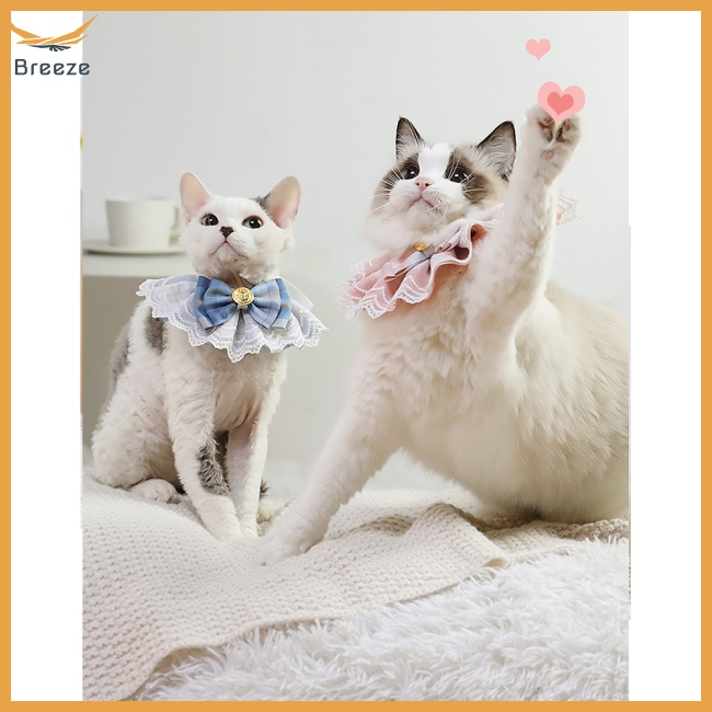 Khăn Quàng Cổ Thắt Nơ Họa Tiết Sọc Caro Xinh Xắn Cho Thú Cưng