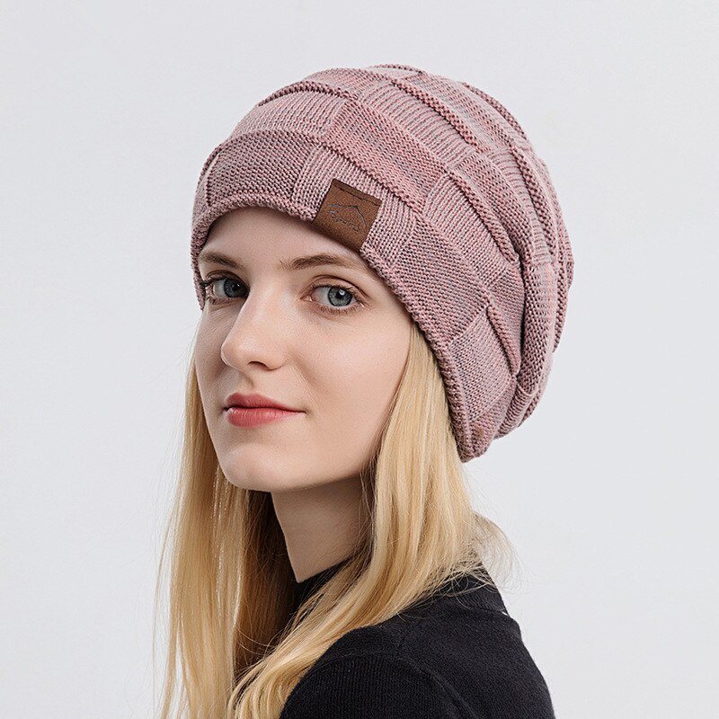 Mũ beanie Dệt Kim Dày Dặn Giữ Ấm Mùa Đông Thời Trang Cho Nam Nữ dropshipping