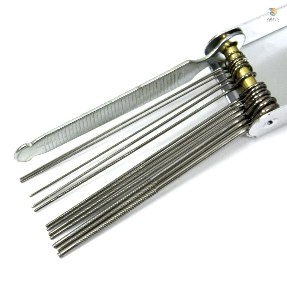 Bộ Dụng Cụ Vệ Sinh Đầu Hàn 13 Trong 1 Vỏ Kim Loại Màu Xanh Dương