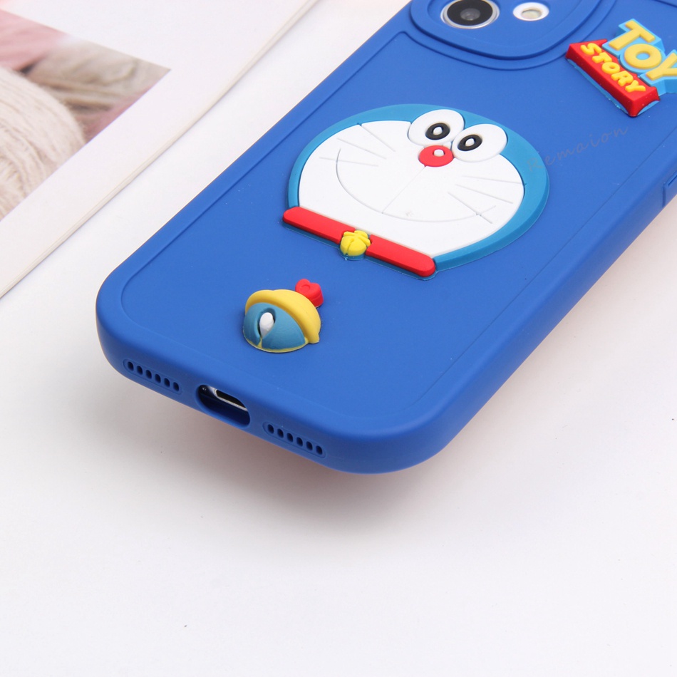 Ốp Điện Thoại Silicone Hoạt Hình Doraemon Cho iPhone 11 12 13 14 Pro MAX + Mini X XR XS MAX 6 S 7 8 + SE 2020 11Pro 12pro 13Pro