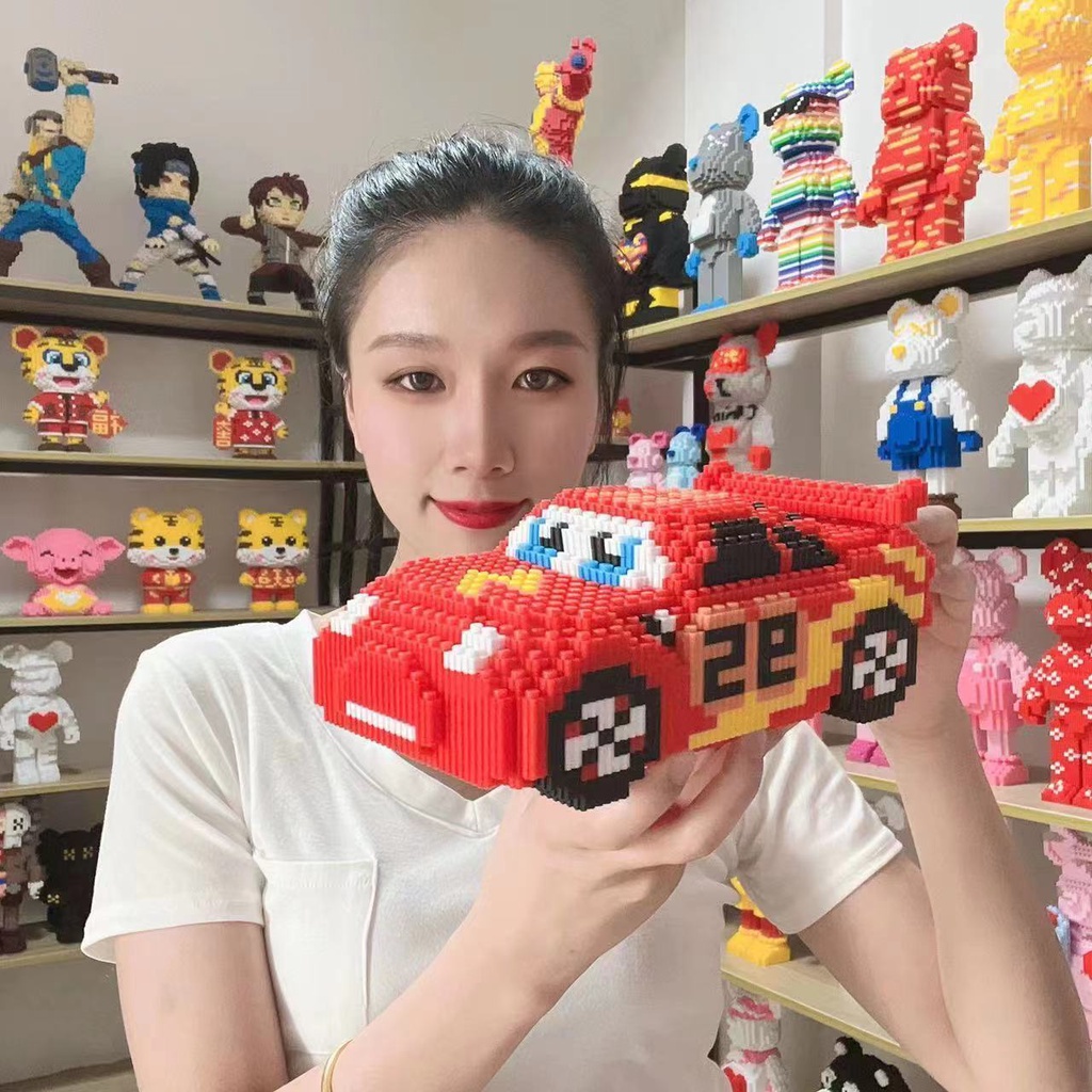 ❤️‍🔥Khối xây dựng đồ chơi lắp ráp xe 32cm nhân vật hoạt hình lớn gửi đồ chơi giáo dục lắp ráp mô hình búa