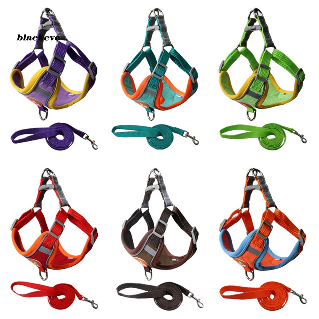 Set 2 Dây Đai Dắt Thú Cưng Đi Dạo Thoáng Khí Có Thể Điều Chỉnh