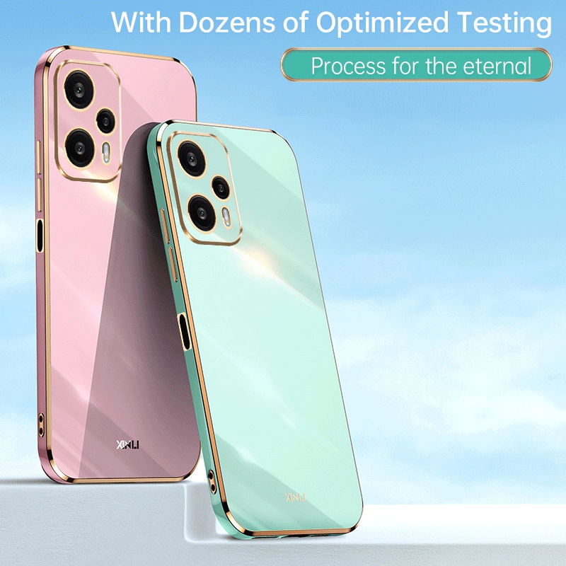 Ốp Điện Thoại TPU Silicone Mềm Màu Kẹo Mạ Viền Cho Xiaomi Redmi Note 12 Turbo Redmi Note 12 4G 12 Pro Plus 5G