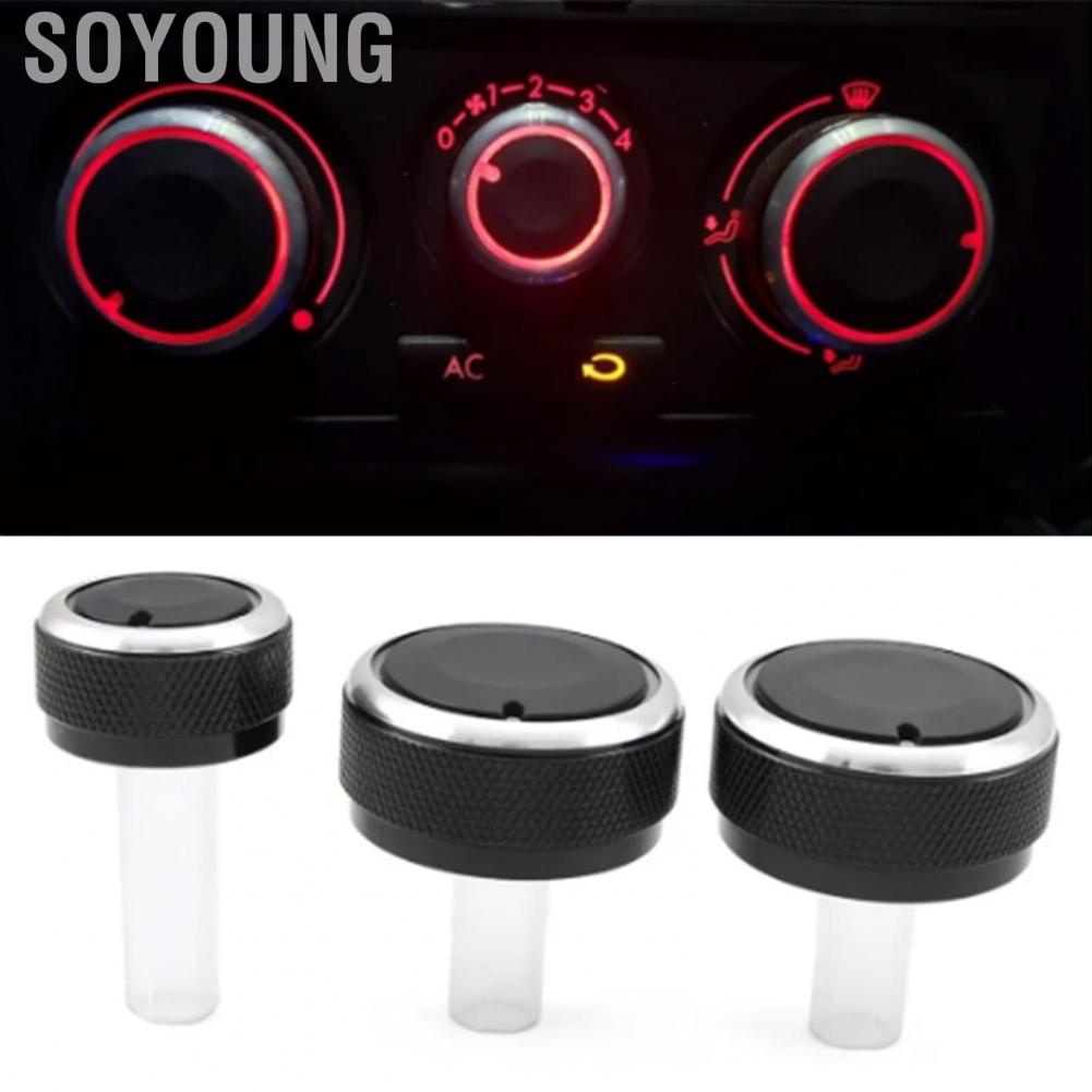 Soyoung Air Conditioning Knob  AC Control Long Lasting High Strength Aluminium Alloy for Autos
