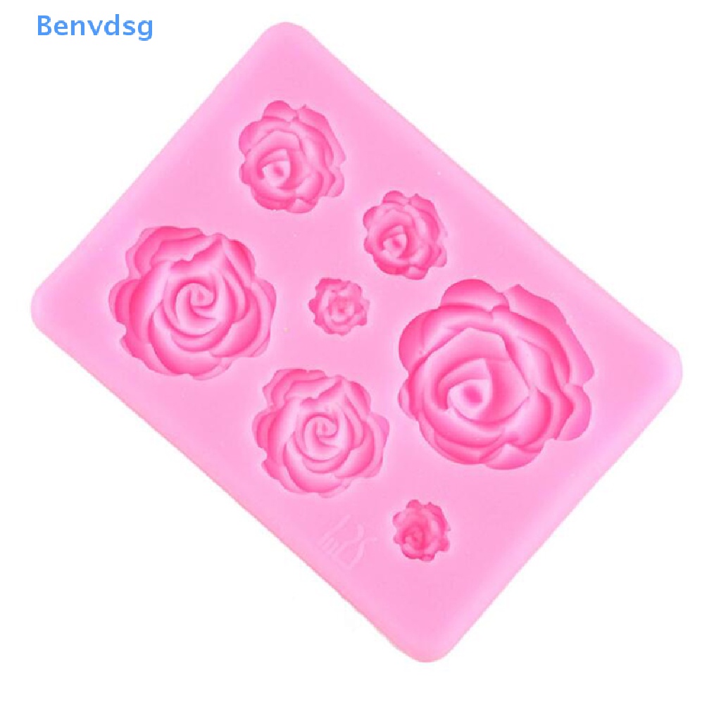 Khuôn Silicone Tạo Hình Hoa Hồng Trang Trí Bánh