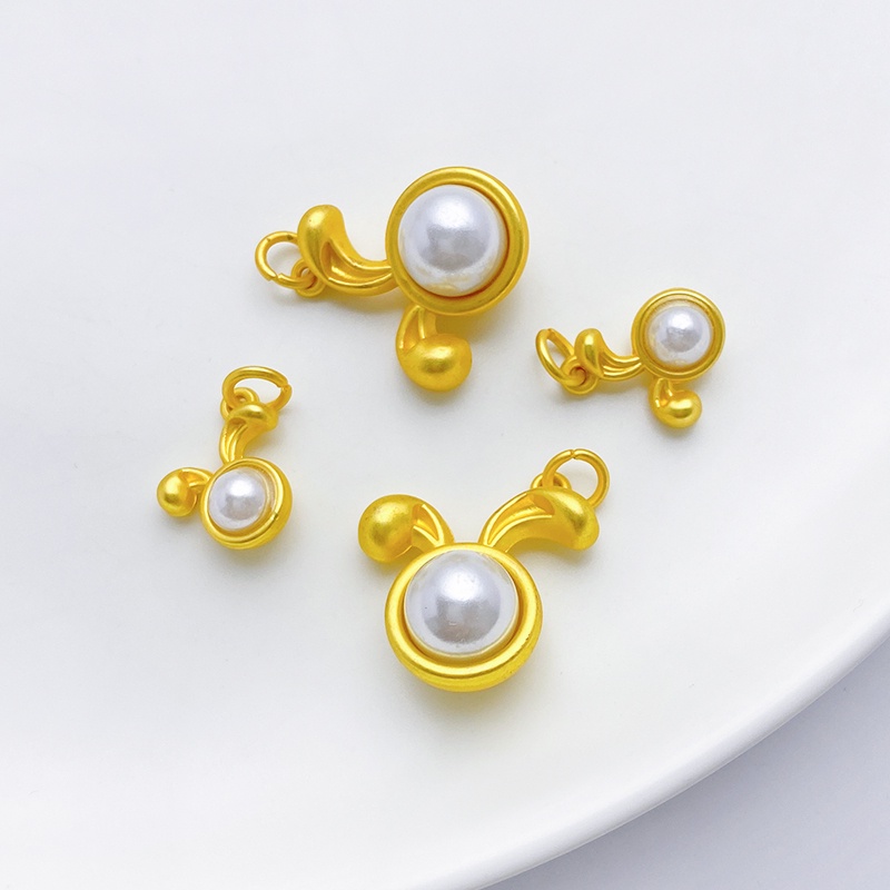 Chuỗi Hạt Ngọc Bích Màu Vàng Hình Cỏ Bốn Lá / Bướm diy Nhiều Màu Sắc