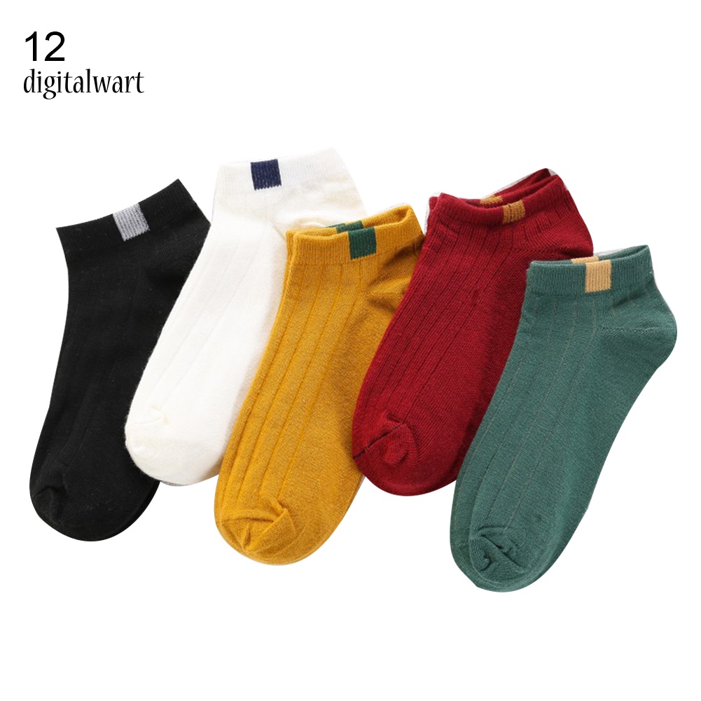 Kỹ Thuật Số| Bộ 5 Đôi Vớ Cotton Họa Tiết Ngôi Sao Thời Trang Cho Nữ