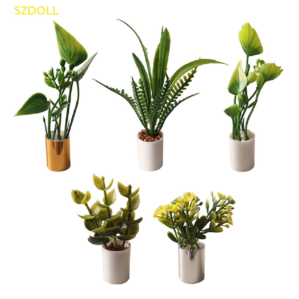 Mô Hình Chậu Cây Mini Tỉ Lệ 1: 12 Dùng Trang Trí Nhà Búp Bê