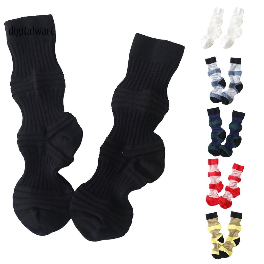 Kỹ Thuật Số| Vớ Thể Thao Dài Bằng Vải Cotton Mềm Nhẹ Thoáng Khí Màu Tương Phản Nhanh Khô Độ Co Giãn Cao Thoải Mái Cho Nam