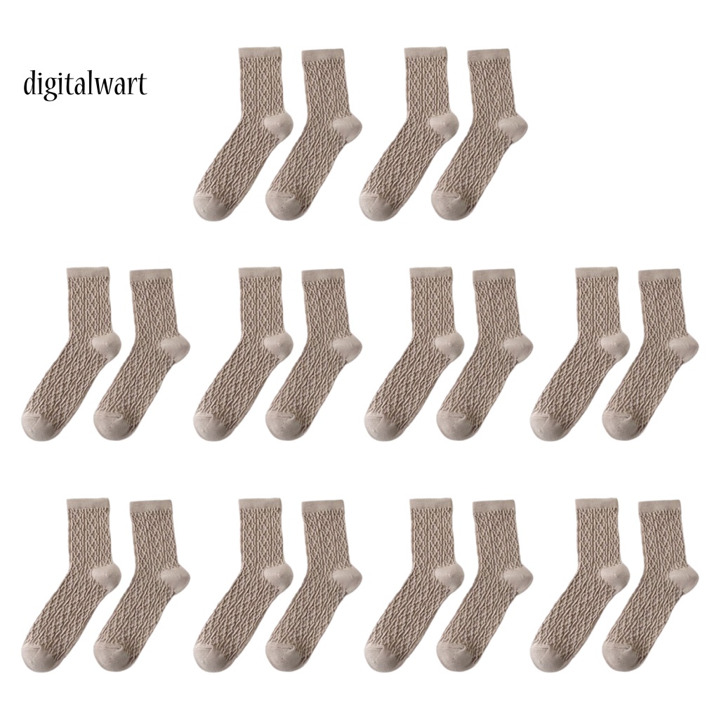 Kỹ Thuật Số| Set 10 Đôi Vớ Bằng Cotton Thoáng Khí Màu Sắc Ngọt Ngào Cho Nữ