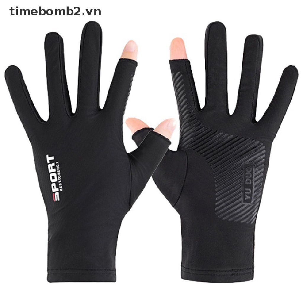 { # Găng Tay Lụa Lạnh Chống Nắng / Chống Tia UV Có Thể Chạm Màn Hình Cảm Ứng Thoáng Khí