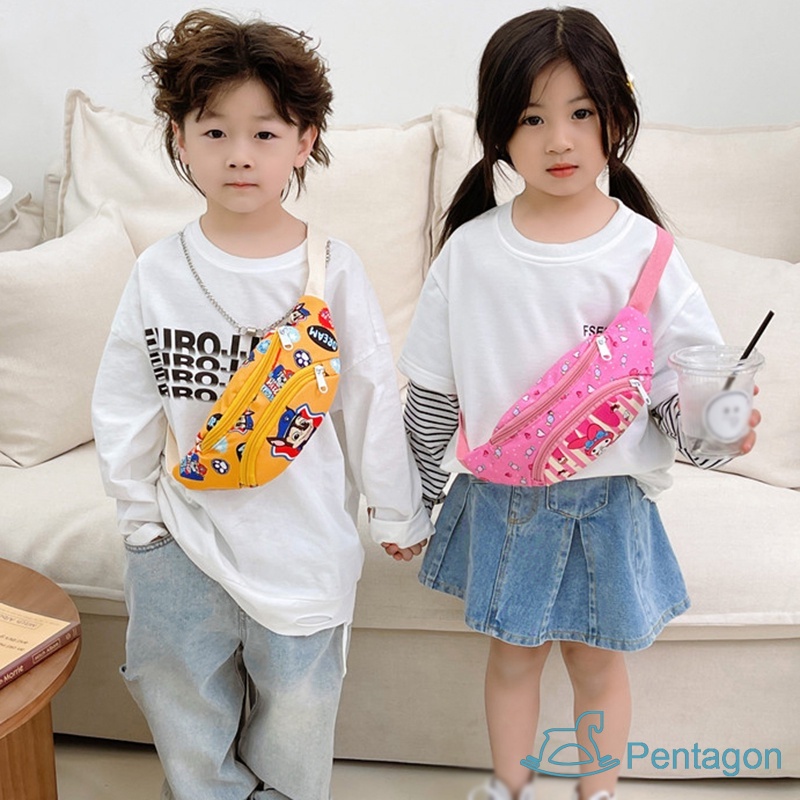 Túi Đeo Chéo In Họa Tiết Hoạt Hình Dễ Thương Phong Cách Hàn Quốc