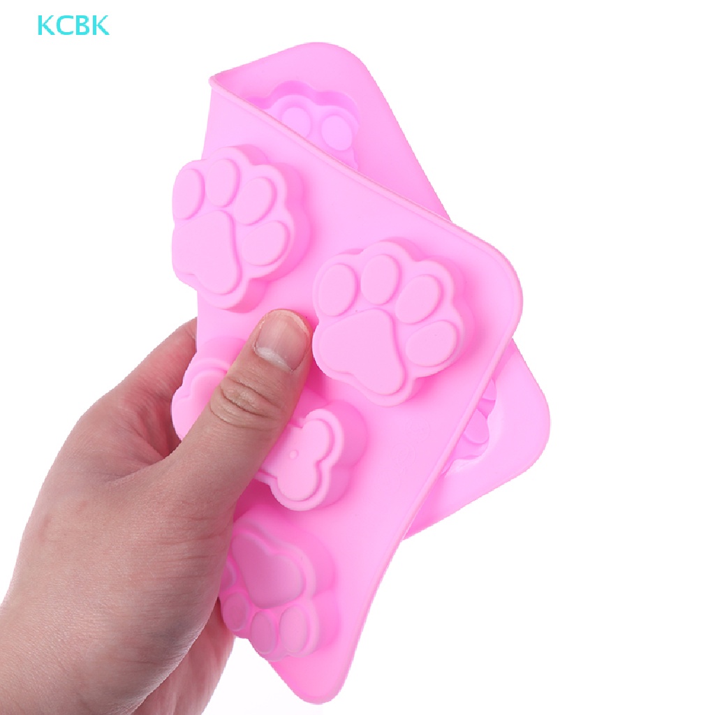 Khuôn Silicone Làm Bánh Hình Bàn Chân Chó 3D DIY
