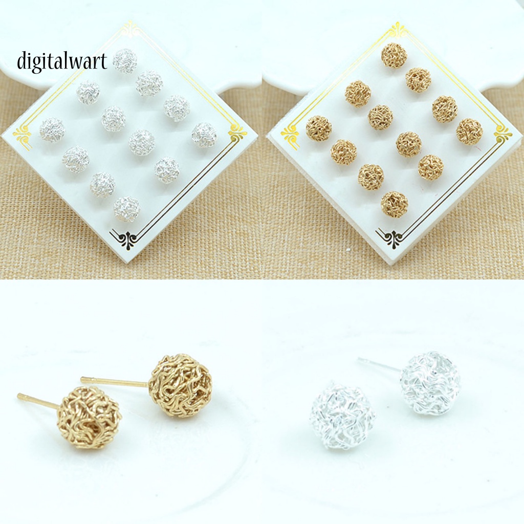 Kỹ Thuật Số| Set 6 Cặp Bông Tai Nhiều Kiểu Dáng Thoải Mái Cho Nữ