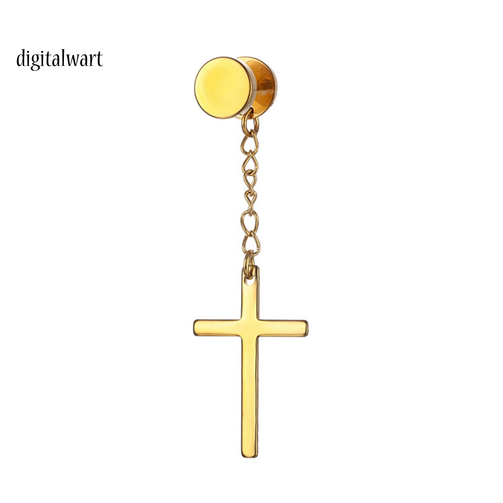 Kỹ Thuật Số| 1 Khuyên Tai Lủng Lẳng Mạ Điện Hình Học Đơn Giản Phong Cách Hip Hop Unisex Mặc Hàng Ngày