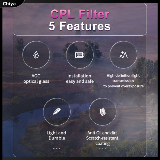 Kính Lọc CPL Có Thể Điều Chỉnh Cho Máy Ảnh Dji Mavic 3 Classic Youth Edition