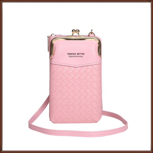 Túi Đeo Chéo Đựng Điện Thoại Màu Trơn Cỡ Lớn Thời Trang Cho Nữ Ví