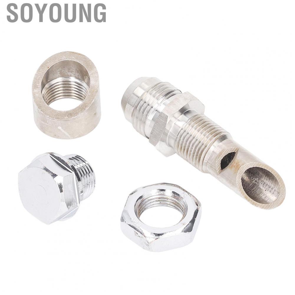 Soyoung E VAC Scavenger Kit  M18x1.5 Vacuum Plug Stainless Steel Reduce Crankcase Pressure Male 10 AN Bung for Repair