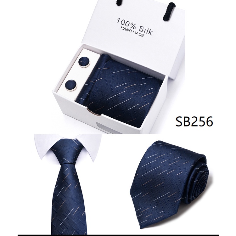 Set 5 Cà Vạt Chấm Bi Nhiều Màu Thời Trang Công Sở Cho Nam