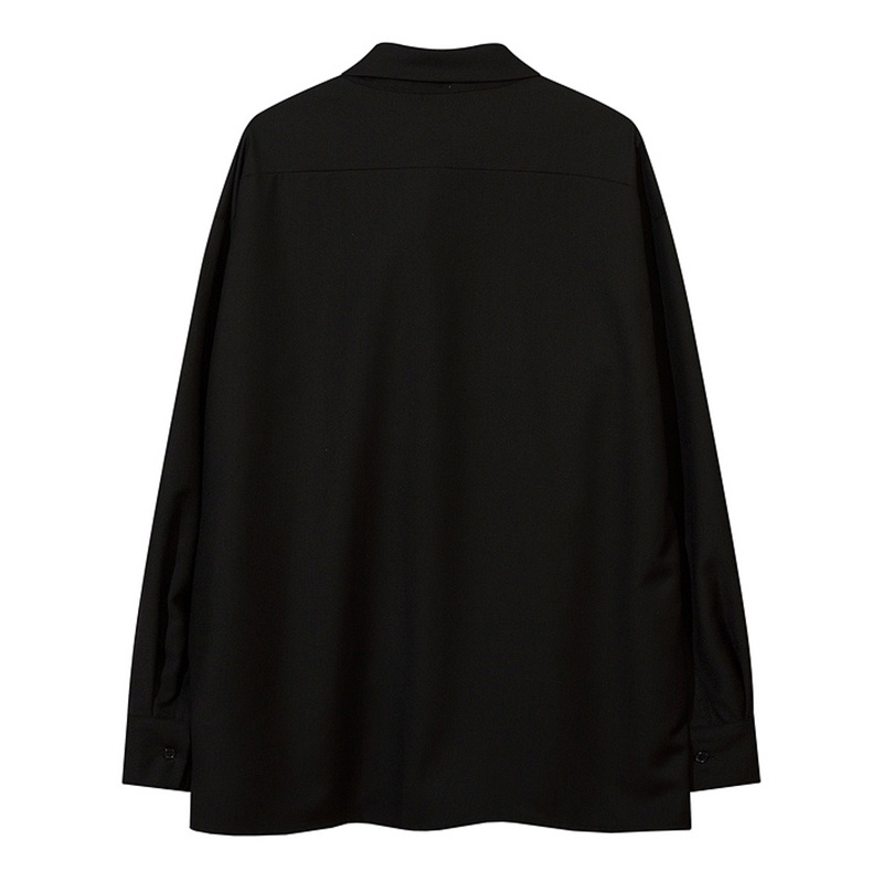 Áo Sơ Mi Tay Dài Phối Dây Xích Kim Loại Thời Trang Đường Phố Cá Tính Cho Nam