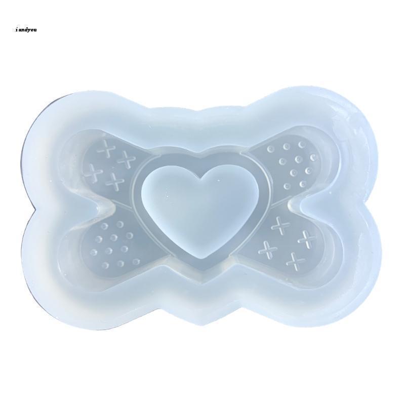 ✿ Khuôn Silicone Hình Trái Tim Dùng Làm Móc Khóa DIY