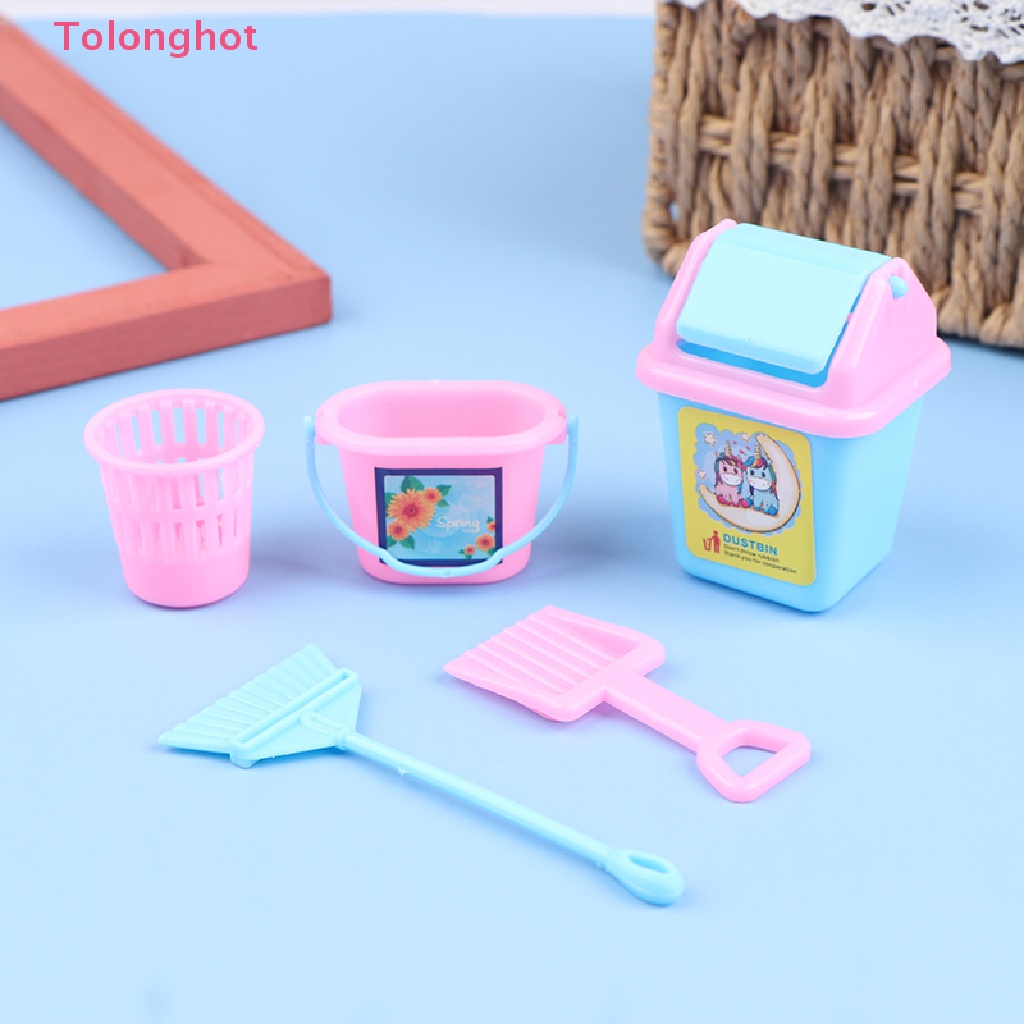 Bộ 5 Dụng Cụ Vệ Sinh Nhà Búp Bê Mini Dành Cho Trẻ Em