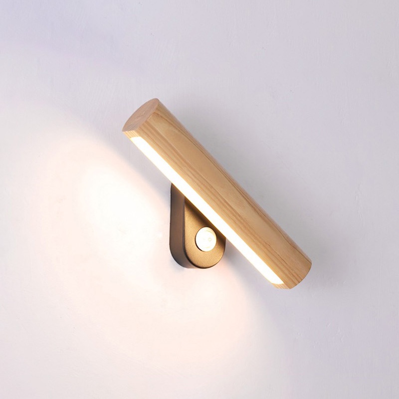 Đèn LED Gắn Tường Bằng Gỗ Có Công Tắc Dùng Trang Trí Phòng Khách