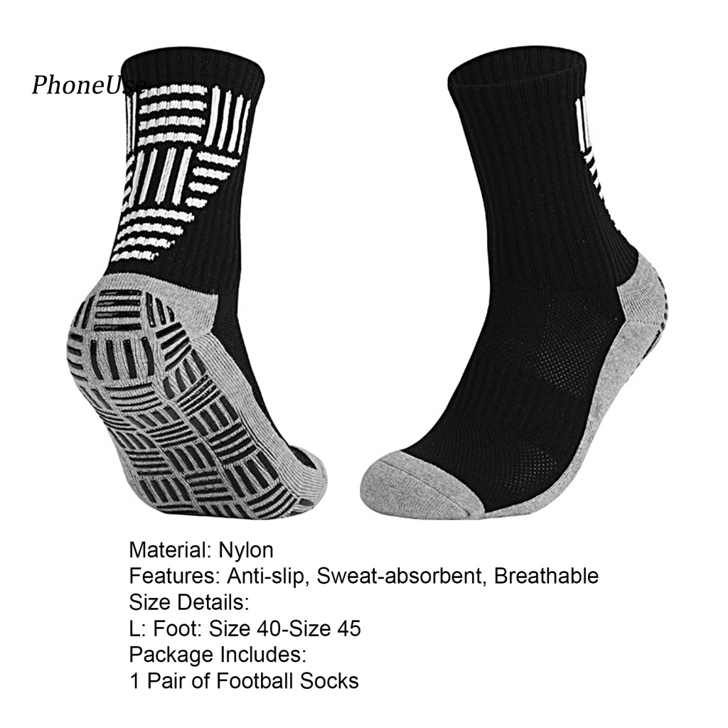 1 Đôi Tất Thể Thao Da PU Chống Trượt Thấm Hút Mồ Hôi Cho Nam