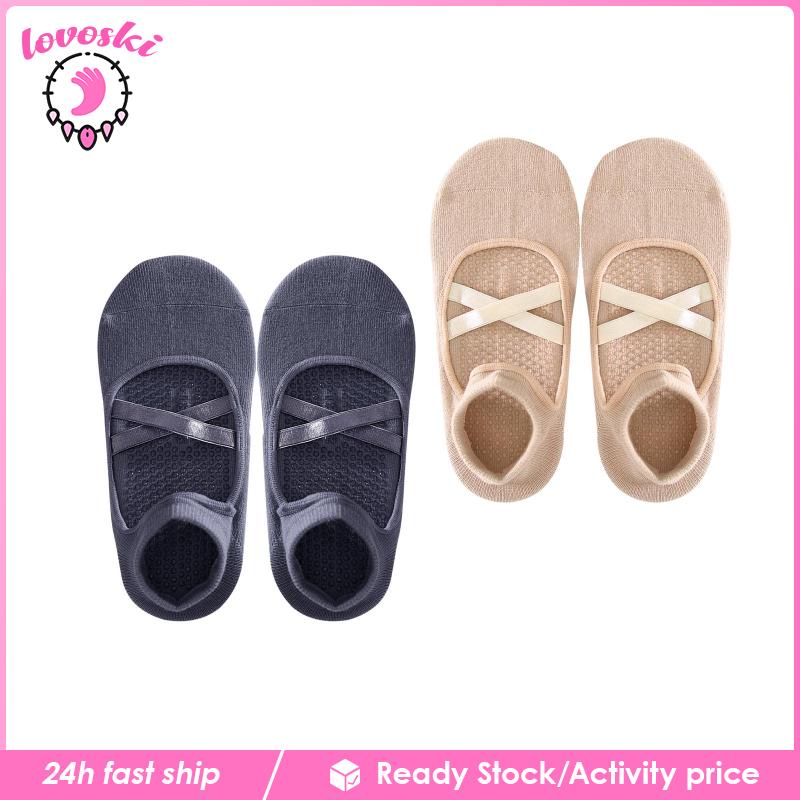 Bộ 2 Đôi Vớ Cotton Tập Yoga Hở Lưng Chất Lượng Cao Cho Nữ