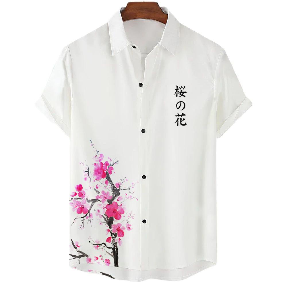 Áo Sơ Mi Tay Ngắn Dáng Rộng Thoáng Khí In Họa Tiết Hoa Phong Cách Hawaii Thời Trang Mùa Hè 2023 Cho Nam Giới Có Size 5xl