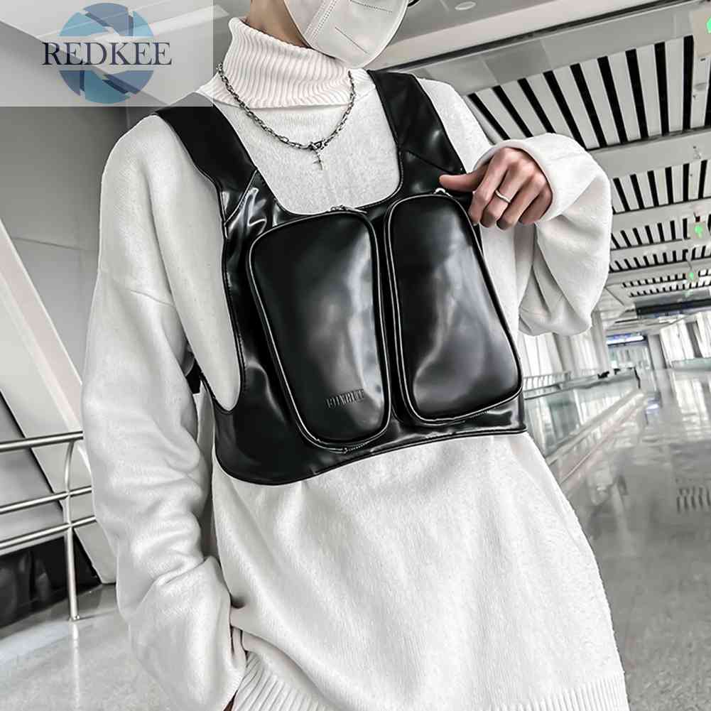 Túi Đeo Trước Ngực Bằng Da PU Chống Nước Chống Trộm Dành Cho Nam