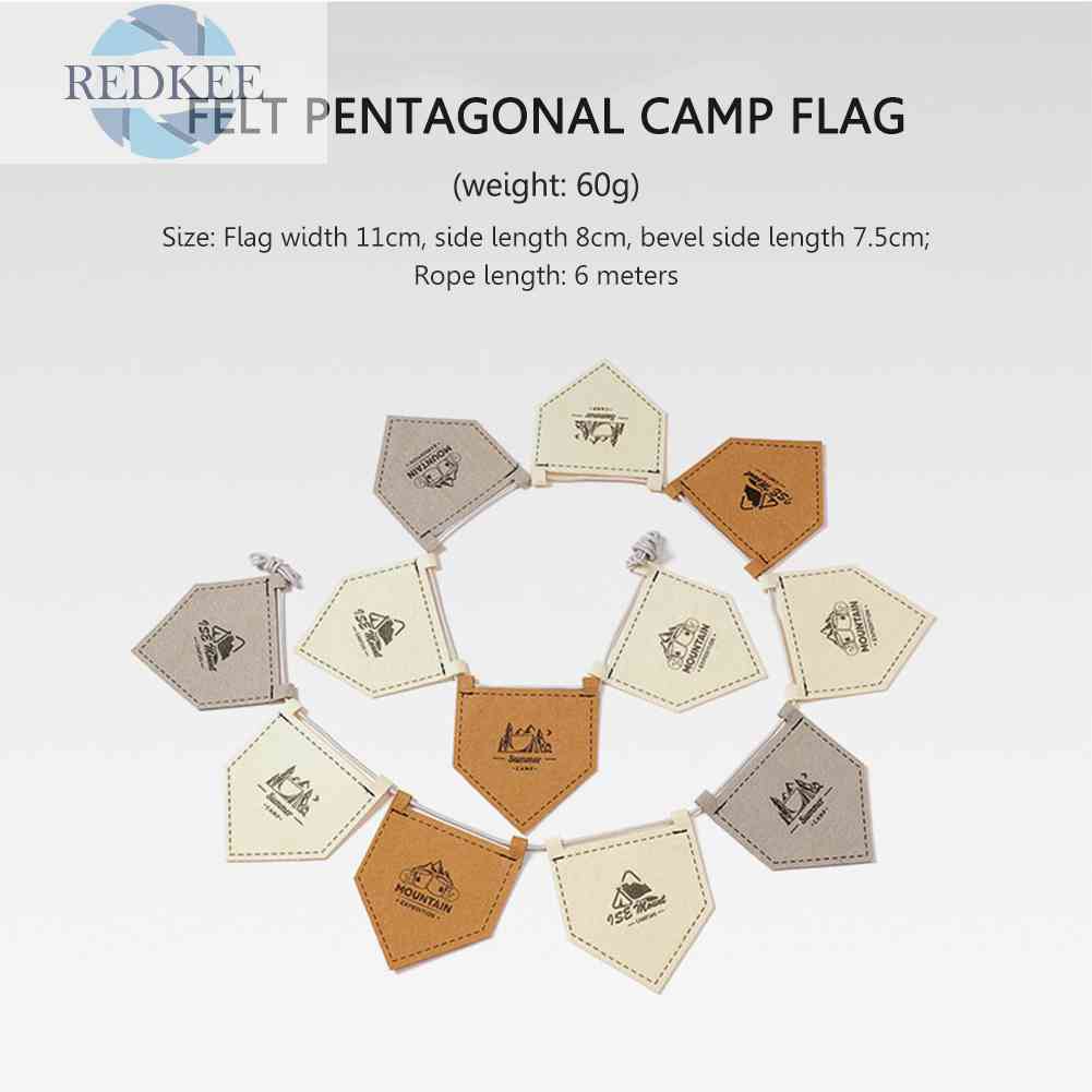 Cờ Bằng Vải Nỉ Gọn Nhẹ Kèm Dây Có Thể Điều Chỉnh Dùng Khi Đi Cắm Trại