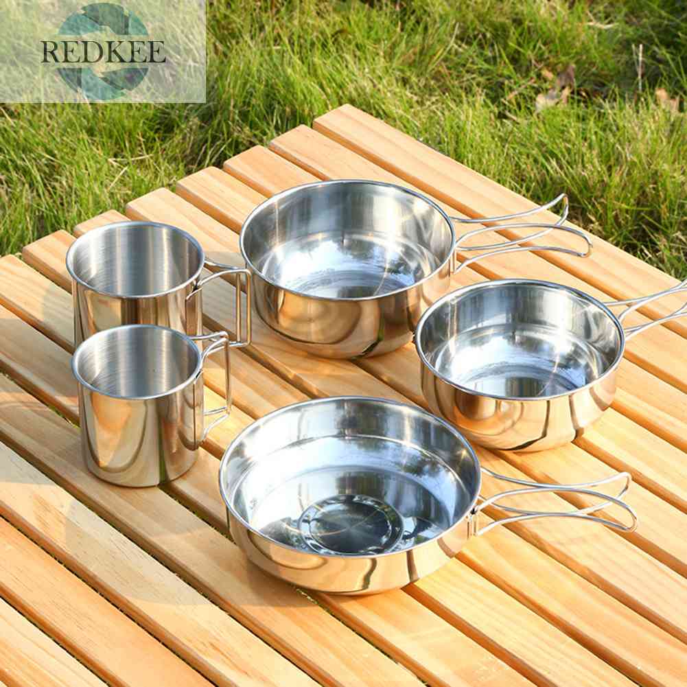 Bộ 5 Dụng Cụ Nấu Ăn Chống Mòn Có Thể Gấp Gọn Tiện Dụng Mang Theo Du Lịch