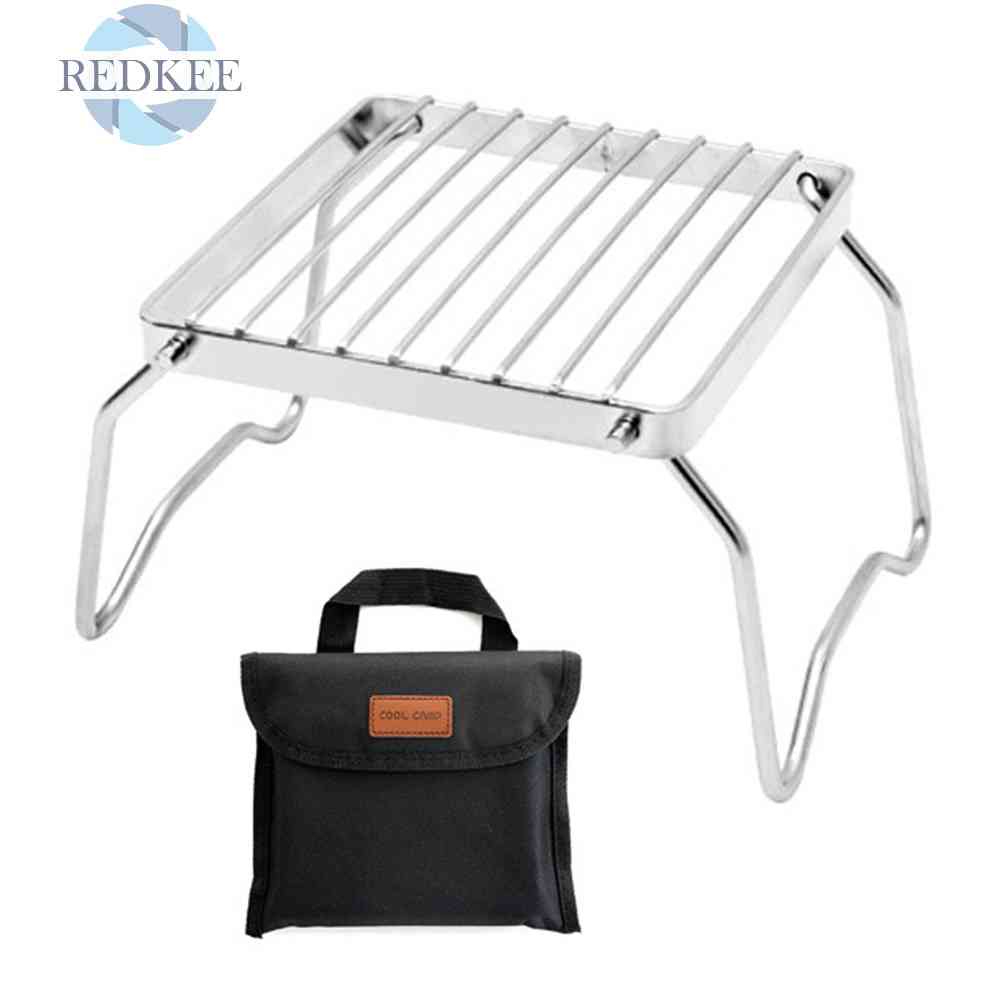 Lò Nướng BBQ Mini Bằng Thép Không Gỉ Kèm Túi Xách Có Thể Gấp Gọn Tiện Dụng