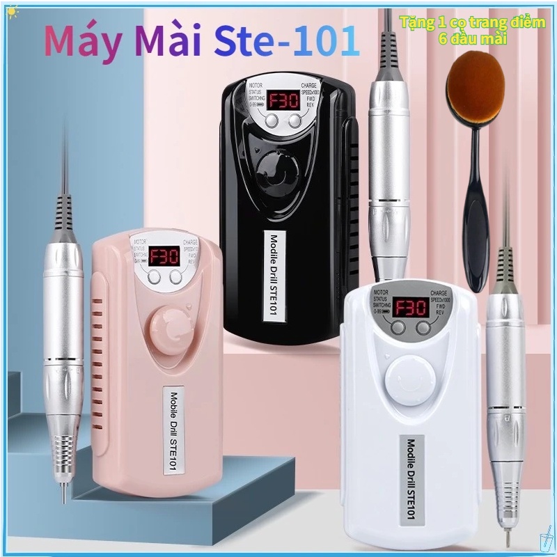 [Hàng Sẵn] Máy mài móng tích điện kèm đủ phụ kiện dùng cho Spa, Nail máy cực khỏe, STE101