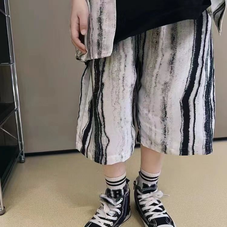 Bộ Đồ Hai Mảnh Áo Tay Ngắn Nhuộm Màu Dáng Rộng Thời Trang Mùa Hè Mới Cho Bé Trai