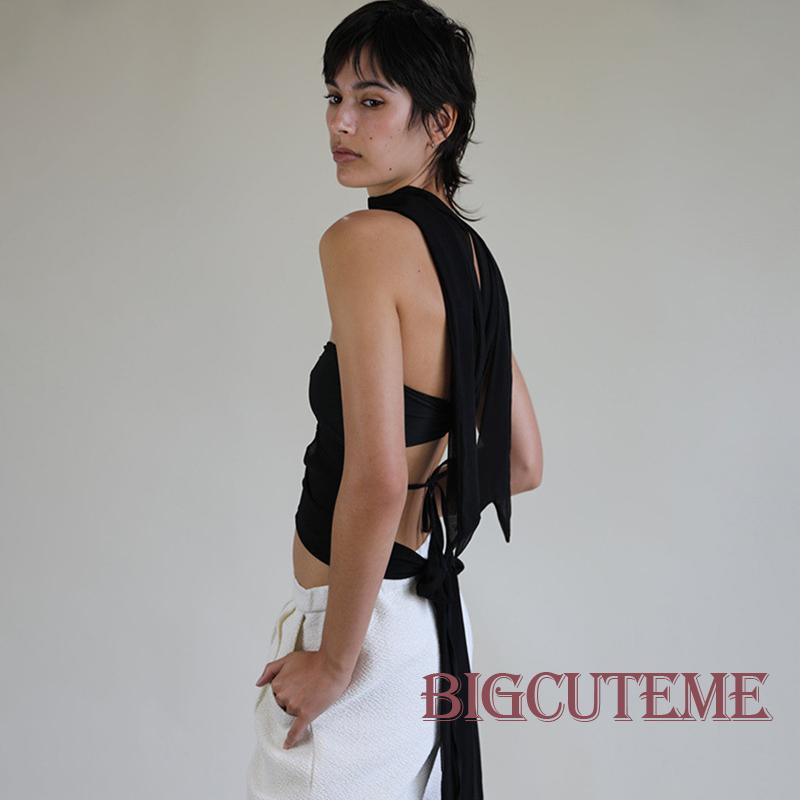 Áo Hai Dây Cổ Chữ V Màu Trơn Họa Tiết Hoa Thời Trang Xuân Hè Cho Nữ