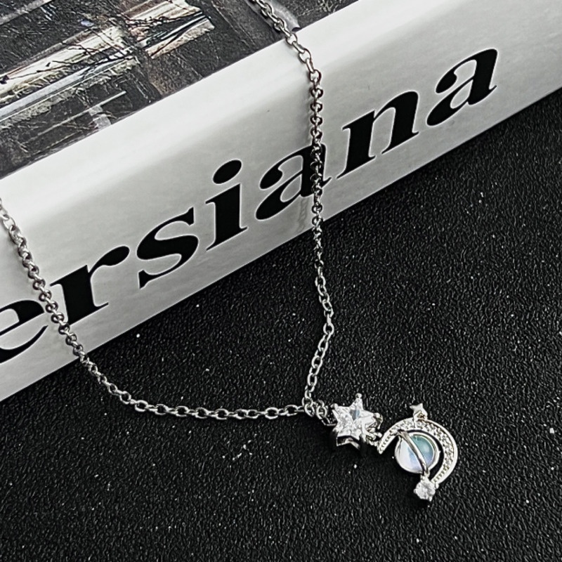 Vòng cổ Mặt Trăng Ngôi Sao Lấp Lánh Phong Cách Hàn Quốc Sang Trọng Cho Nữ