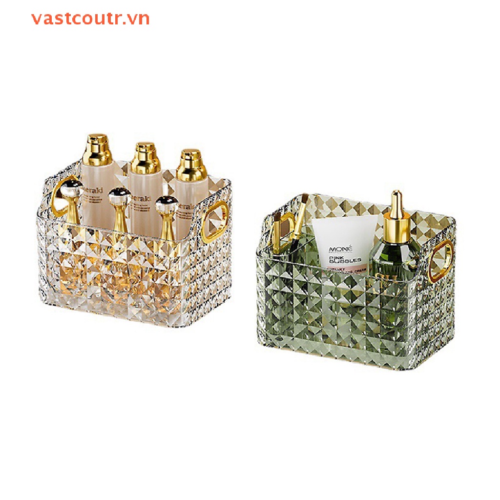 Hộp Đựng Đồ Trang Điểm / Mỹ Phẩm Để Bàn Trong Suốt