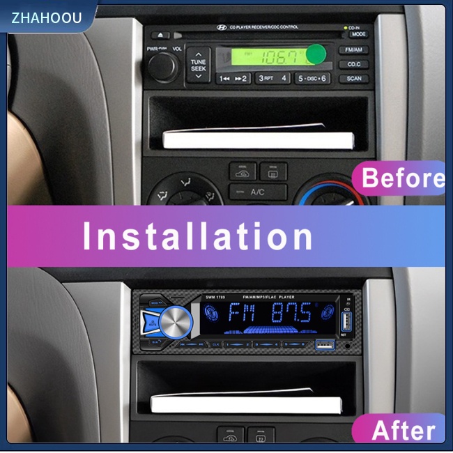 ☃Phụ Kiện Trang Trí Nhà Cửa Độc Đáo Sáng Tạo☃ Máy Nghe Nhạc Mp3 Bluetooth Không Dây Có Radio / Thẻ tf / Giao Diện usb Cho Xe Hơi