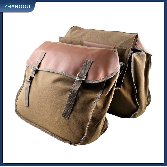 ☃Nhà Cửa☃ Túi Vải Canvas Gắn Yên Sau Xe Đạp Tiện Lợi