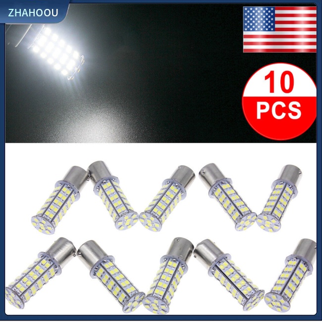 ☃Nhà Cửa☃ Set 10 Bóng Đèn 6000k-6500k 68led 1156 1141 1003 Ánh Sáng Trắng Dành Cho Ô Tô / Xe Tải Rv