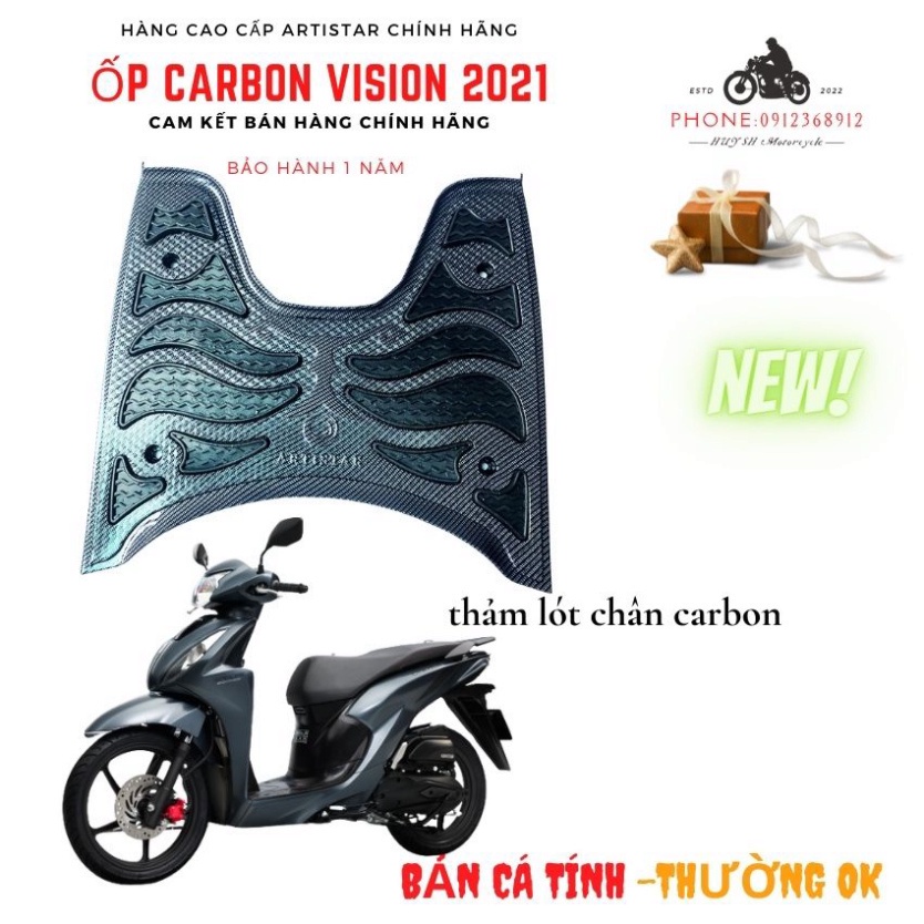 Bộ Ốp Trang Trí Vision 2021 - Vision2022 – Vision 2023 Vân Cacbon Combo Full bộ Chi Tiết Cơ Bản - Hàng Cao Cấp